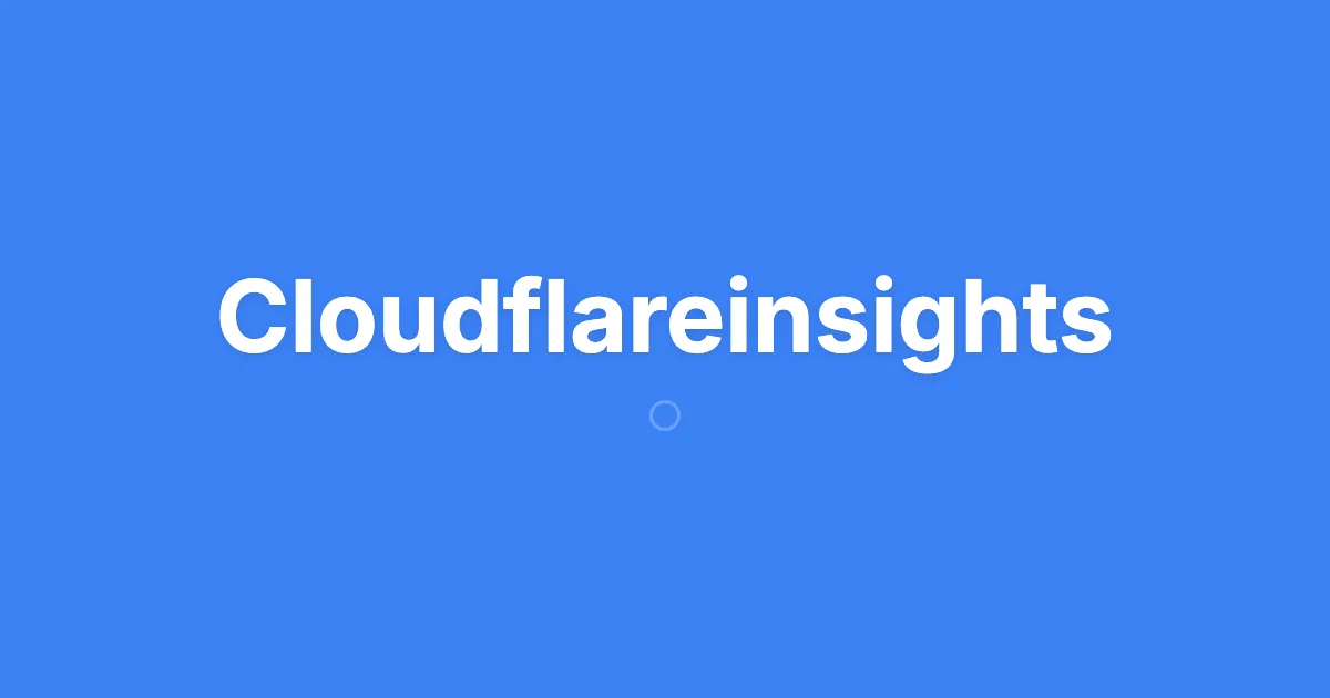 Cloudflareinsights
