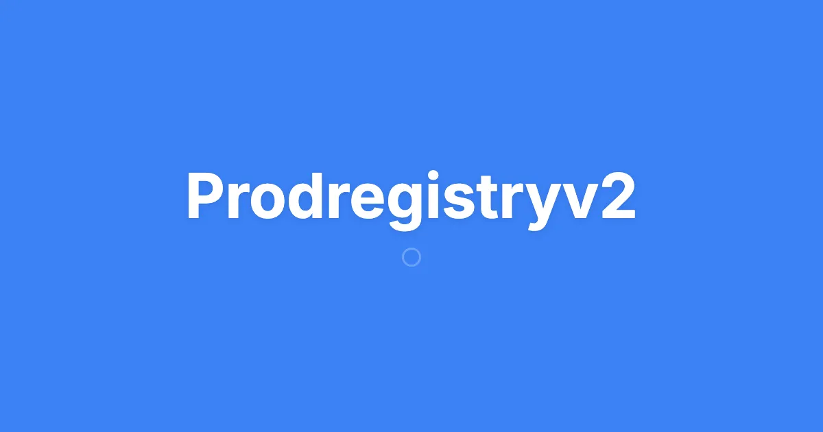 Prodregistryv2 preview