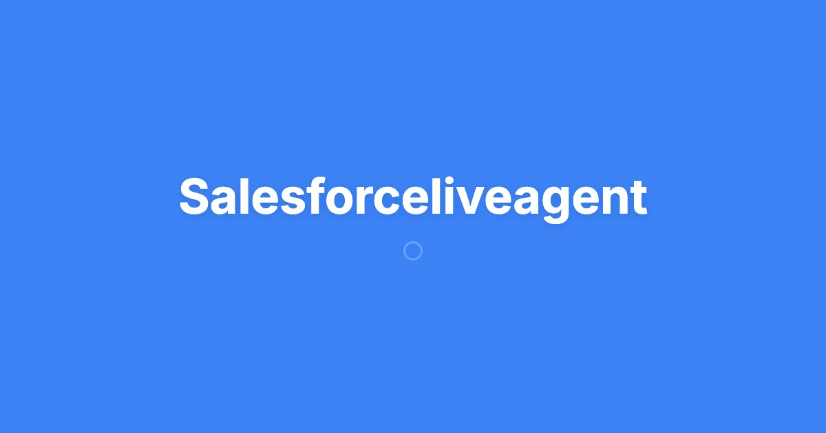 Salesforceliveagent
